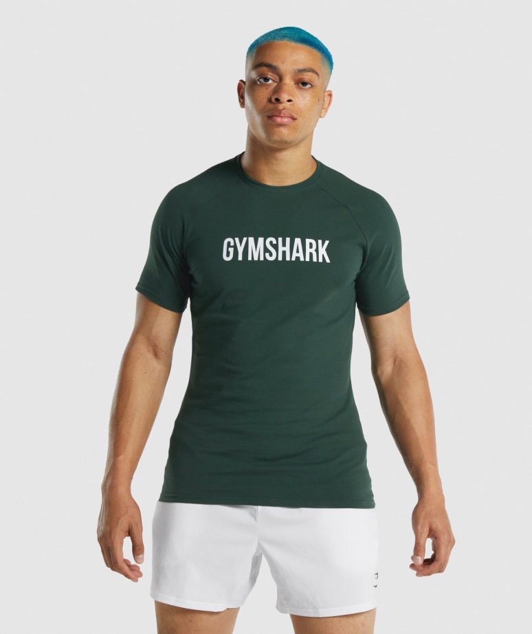 Apollo Majica Temno Zelena Gymshark