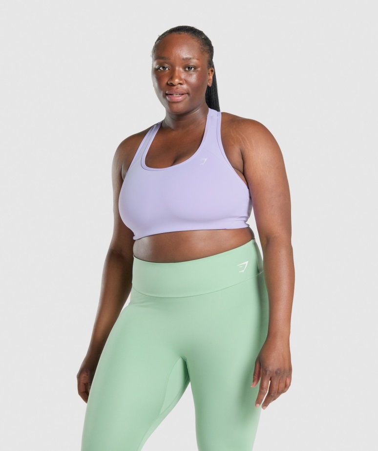 Essential Racer Back športni Nedrček Svetlo Vijoličen Gymshark