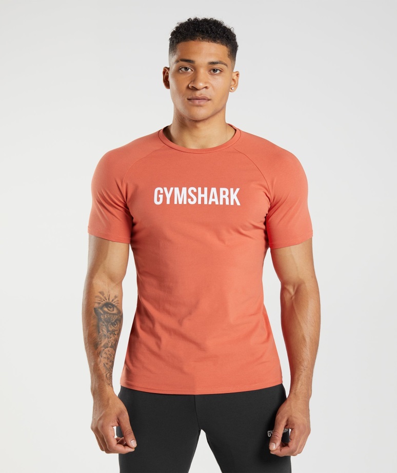 Gymshark Apollo Majica S Kratkimi Rokavi Storm Rdeča