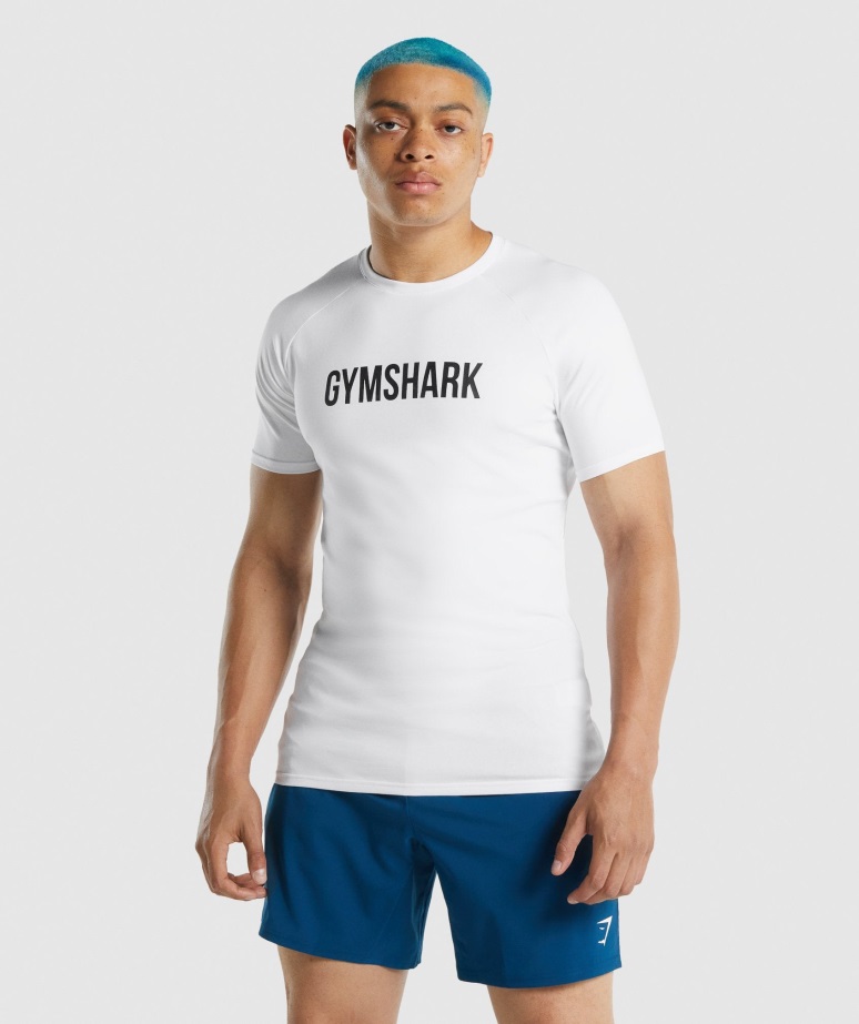 Bela Majica Gymshark Apollo
