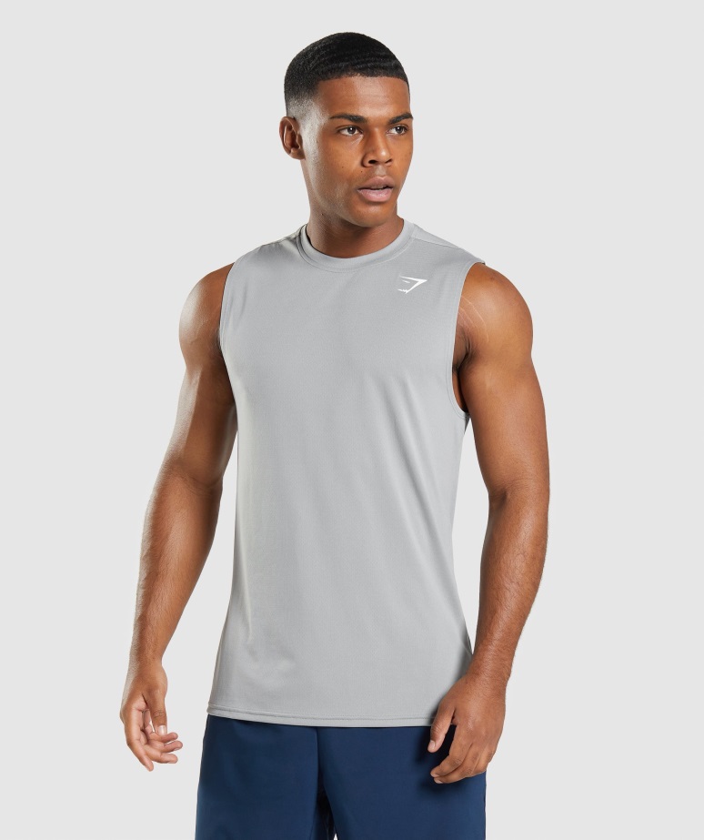 Gymshark Arrival Majica Brez Rokavov Smokey Grey