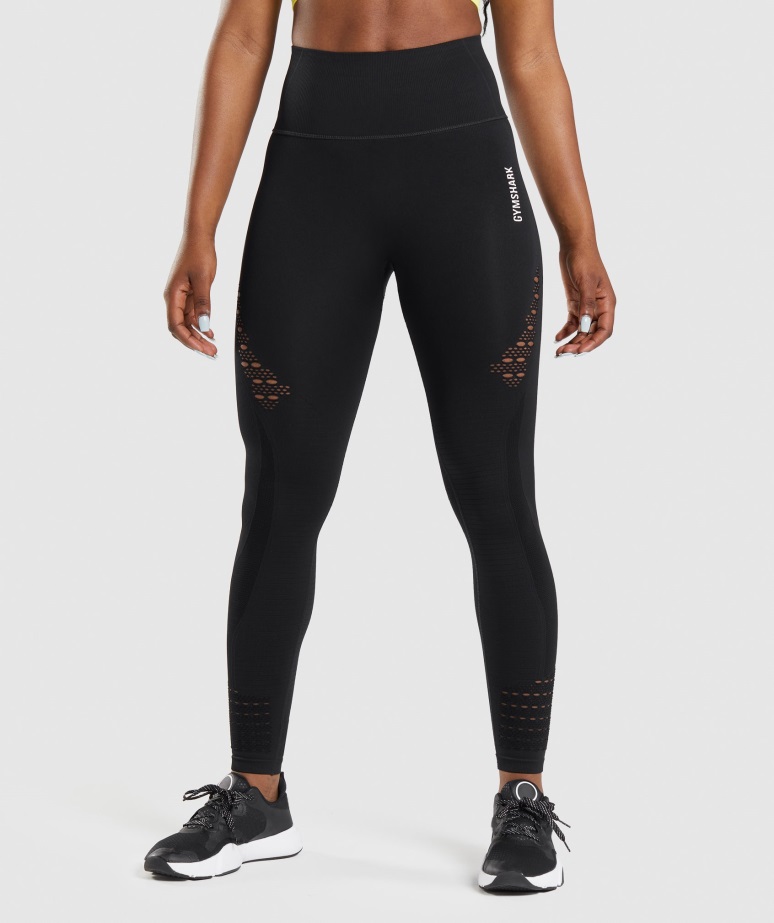 črne Brezšivne Pajkice Gymshark Energy