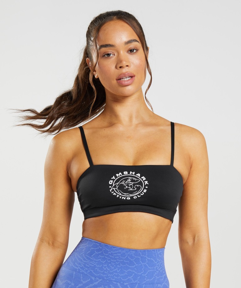 Legacy Bandeau Nedrček črn Gymshark